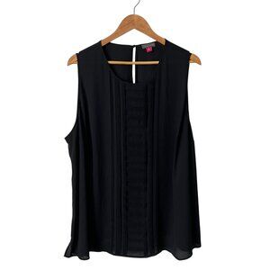 Vince Camuto Women's Plus Size Black Sleeveless Blouse